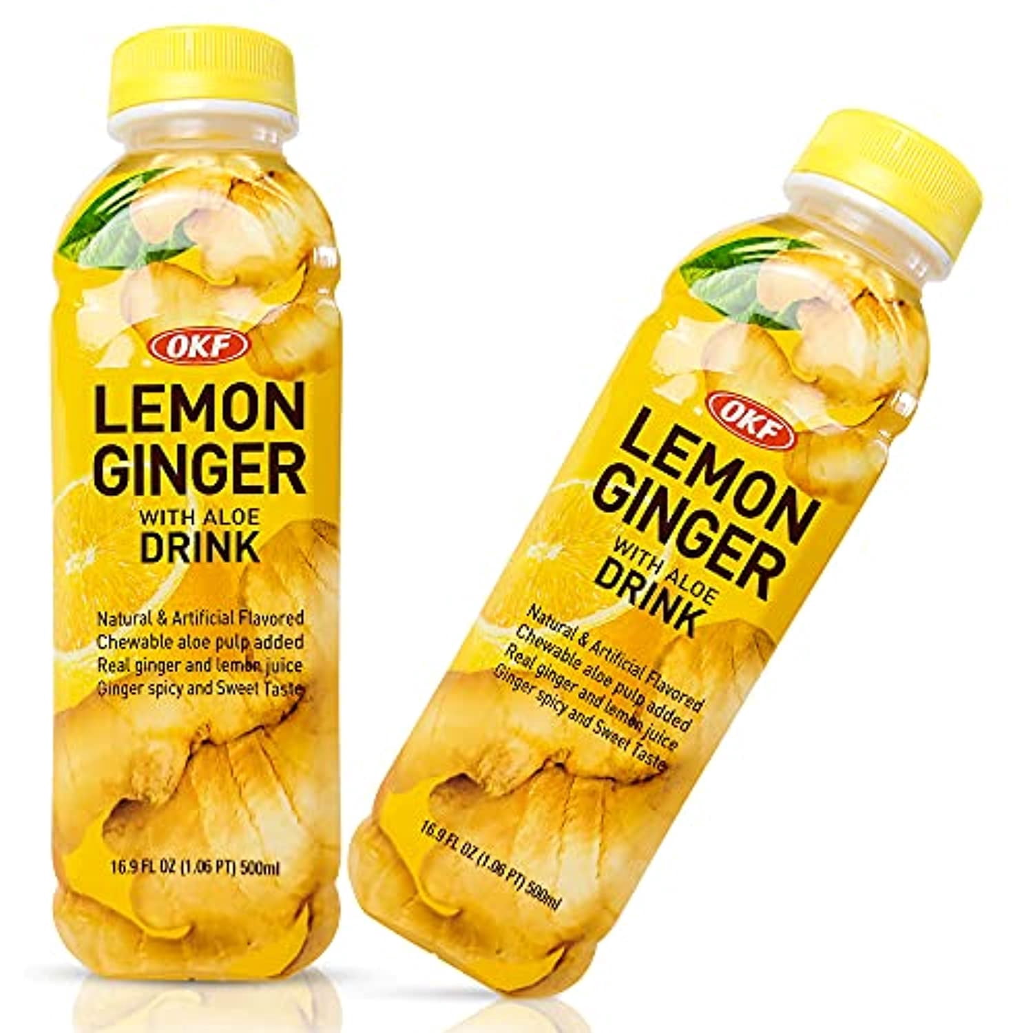 Okf Bottled Beverages Healthy And Refreshing Drinks In Flavor In 6/10/12/20  Packs (Lemon Ginger, 10 Pack) - Walmart.com