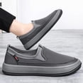 thumbnail image 4 of HTHLVMD Non-Slip Everyday Shoes, Wide Fit Comfort Shoes, Men's Mesh Slip-On Loafers, Slip On Shoes for Men Orthopedic Walking Loafers With Arch Support Canvas Shoe Casual, Gray 8.5, 4 of 9