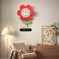 thumbnail image 2 of Unique Bargains 1pc Flower Design Colorful Numbers Wall Clock 15" x 12" x 2.8" Red, 2 of 5