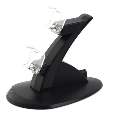 Dual USB C harger Dock Station Stand for Sony Playstation PS4 Controller I5 LED Cradle