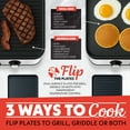 thumbnail image 3 of Gourmia 28 Inch Ceramic Nonstick Electric Griddle, 3-in-1 Grill Combo, Dual Zone, Black, 3 of 8