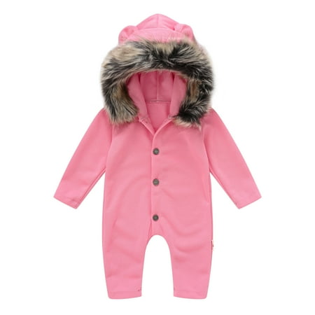 

QYZEU Baby Boys Romper Linen Romper Shorts Baby Boys Girls Romper Outfit Solid Hooded Long Sleeve Jumpsuit Playsuit Fashion And Soft Romper Clothes