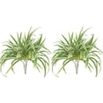 thumbnail image 2 of Green Lifelike Artificial Greenery Plant Large Fake Grass Bushes for Indoor Table Outdoor Planter Home Decor, 2Pcs, 2 of 5