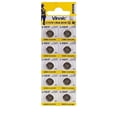 thumbnail image 1 of Vinnic Ag10 L1131 189 V10Ga Rw89 D189 Pile Alcaline (Lot de 10) Utilisée dans Montres, Calculatrices, Jouets, 1 of 2