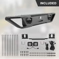 thumbnail image 4 of WOLFSTORM For 2007-2018 Jeep Wrangler JK JKU Front Bumper w/ LED Lights Winch Plate Steel, 4 of 8