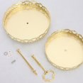 thumbnail image 5 of Hfppkn 2-Tier Gold Metal Round Cupcake Stand Dessert Serving Platter for Parties Style 2 20x25cm, 5 of 7