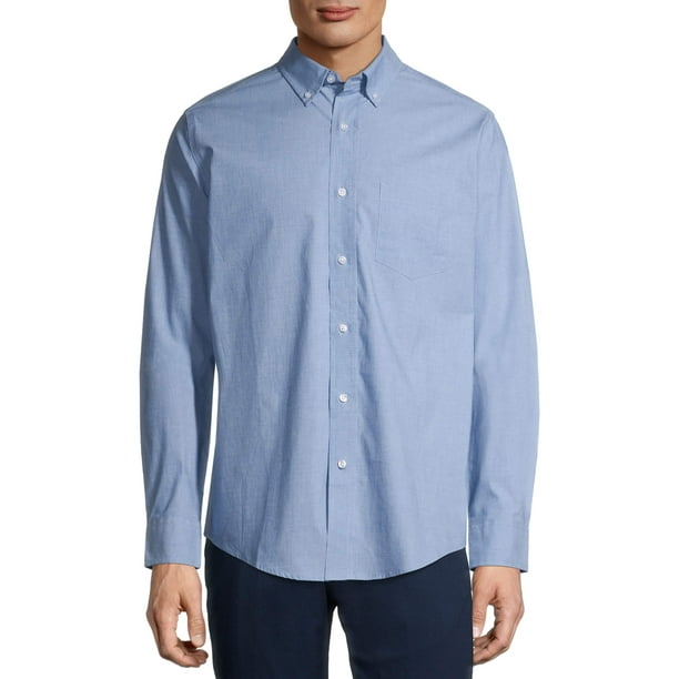 Men's and Big Men's Long Sleeve Stretch Poplin Shirt