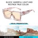 thumbnail image 4 of Gafas de sol personalizadas con montura cuadrada para uñas de arroz, gafas de sol de moda con montura grande, hechas de PC, 4 of 5