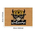 Wearing flowers and raising signs to cowherd printed floor mats on cute heads Beaver