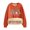 Orange, variant on SELONE Christmas Womens Crewneck Sweatshirt Oversized Christmas Tree Fleece Pullover Long Sleeve Shirt Loose Outerwear
