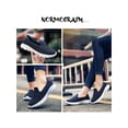 thumbnail image 3 of Tenmix Women's Shoes Comfortable Walking Lightweight Slip On Breathable Casual Wide Width Athletic Sneakers Dark Blue 6.5, 3 of 3