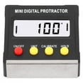 thumbnail image 1 of Easy Installation 2.2x2.2x0.6in Black Digital Protractor,  Inclinometer, for Measuring Tools Carpentry Automobile Building, 1 of 7