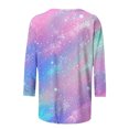 thumbnail image 5 of Plus Size 3/4 Sleeve Tops for Womens Fashion Sequins T Shirts Dressy Casual Loose Tunic Tees Blouse, 5 of 5
