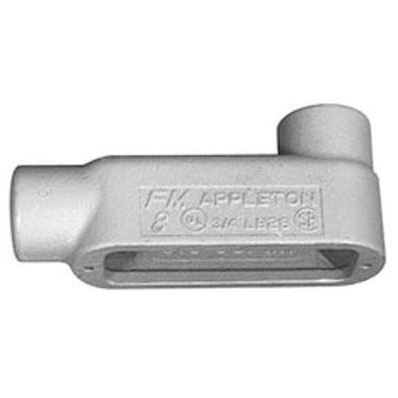 Appleton LB78, 2-1/2"", Iron, Form 8, 2-Hub, 90D, LB-Type, Conduit Body, 1pc