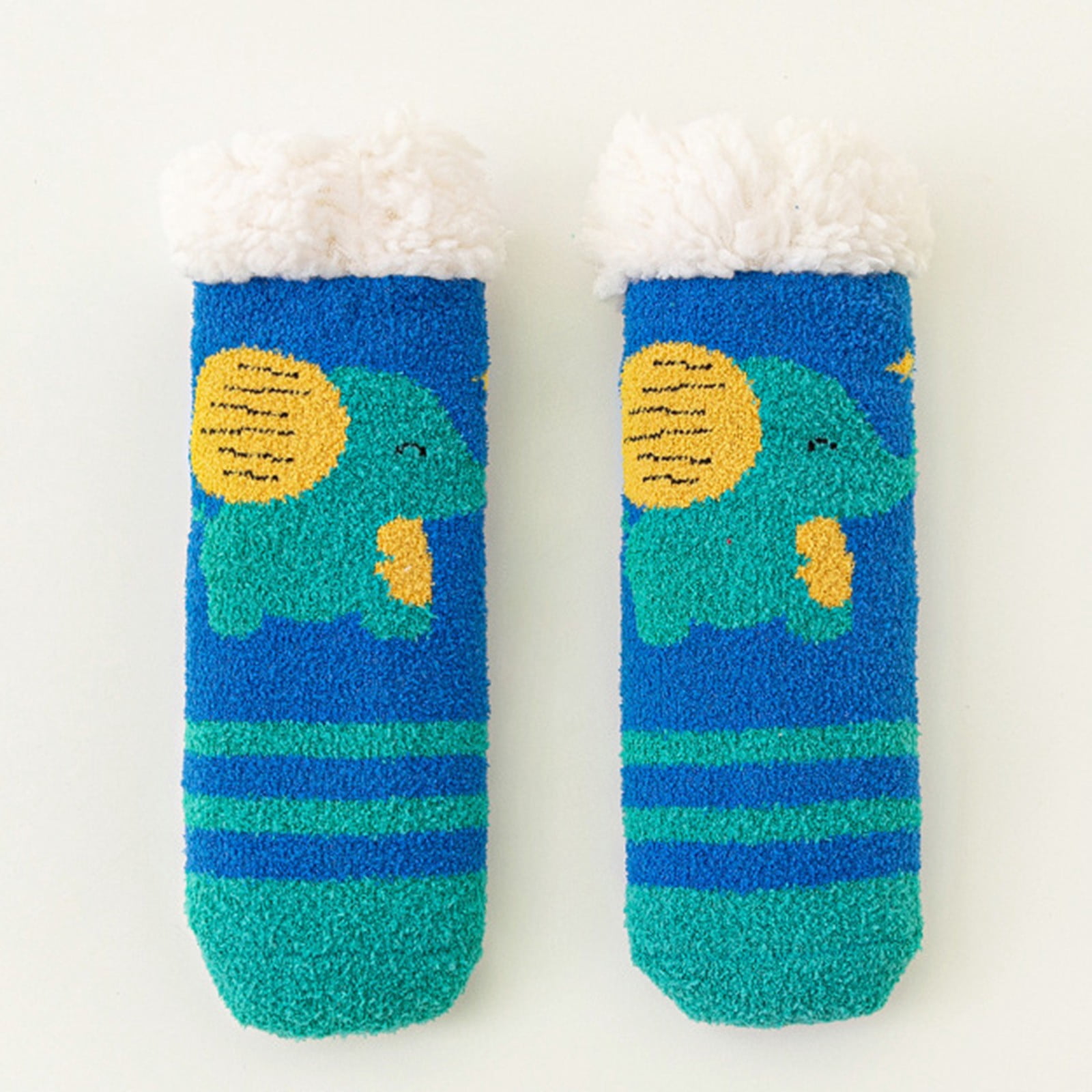 Coral Velvet Print Socks New Pattern Warm Socks Cute Plush Ear Print Socks Super Coral Velvet Soft Socks Kid High Socks 0 To 3 Years Old Sports Socks Sock Multicolor