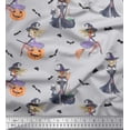 thumbnail image 1 of Soimoi Crepe Silk Fabric Magic Potion,Bat & Witch Halloween Fabric Prints by Yard 42 Inch Wide, 1 of 1