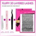 thumbnail image 2 of Kit de racimos de pestañas VEYESBEAUTY VBMuse 3D Layered Volume, 2 of 5