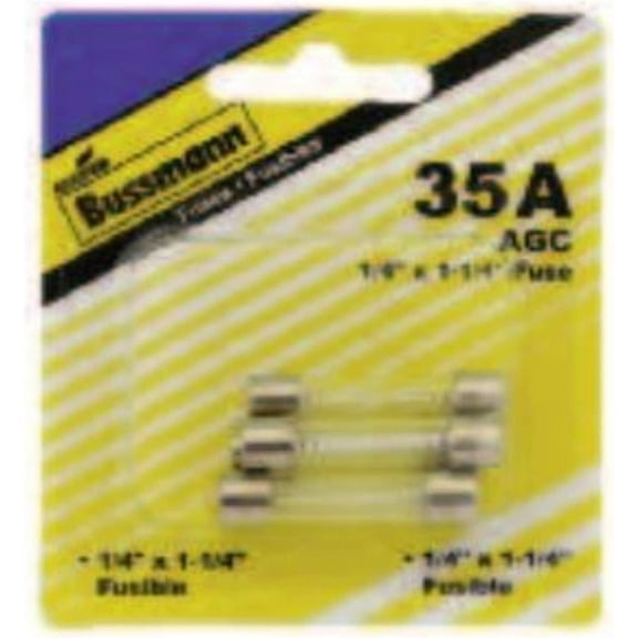 Bussmann Fast-Acting Glass Cartridge Fuse AGC-4 - 4 Amps, 5 Count, 1/4" x 1-1/4"