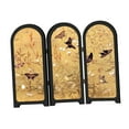 thumbnail image 3 of Mini biombo decorativo plegable para escritorio, diseño de paisaje tradicional, pájaros y Estilo C, 3 of 9