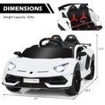 thumbnail image 2 of Costway 12V Kids Ride On Car Licensed Lamborghini SVJ RC w/ Trunk & Music White, 2 of 10