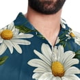 thumbnail image 5 of Daisy Men's Short Sleeve Hawaiian Shirt Button Down Poplin Beach Casual Printed Unisex Summer Tops, 5 of 6