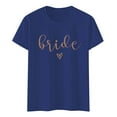 thumbnail image 4 of Fgnfyis Mode pour Femmes Hauts Décontractés Manches Courtes Col Rond T-Shirt Imprimé Ample Hauts pour Femmes Bleu TG, 4 of 4
