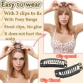 thumbnail image 3 of HAIRRO Hair Toppers Clip In 100% Human Hair Extensions with Bangs Upgrade Hair 150% Density 7*13CM Silk Base Clip in Hair Pieces For Women With Thinning,Hair Loss Cover Gray Hair, 3 of 9