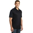 thumbnail image 4 of Sport Tek Adult Male Men Piped Short Sleeves Polo Black/Tr Royal X-Small, 4 of 6