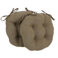 thumbnail image 1 of 16-inch Solid Micro Suede Round Tufted Chair Cushions (Set of 2), 1 of 1