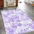 thumbnail image 3 of Non-Slip Rug Pad Rugs Watercolor Purple Flowers Botanical Rectangle Area Rugs 3x5Ft Soft Carpet Pads for Living Room Kids Room, Abstract Floral Painting Art, 3 of 9