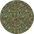 thumbnail image 1 of Ahgly Tapis Rond Lavable en Machine Intérieur Transitionnel Brun Sépia, 8 Pieds Rond, 1 of 7