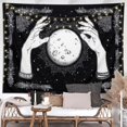 thumbnail image 2 of White and Black Hands Wall Tapestry, Psychedelic Trippy Hippie Boho Novelty Tapestry Wall Hanging, Art Decor Print Fabric for Bedroom Living Room Coll, 2 of 5