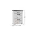 thumbnail image 3 of Faith Transitional  Style 5-Drawer Chest Made With Wood in Antique White, 3 of 14