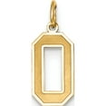 thumbnail image 1 of 14k Yellow Gold Medium Satin Number 0 (8x20mm) Pendant / Charm, 1 of 3