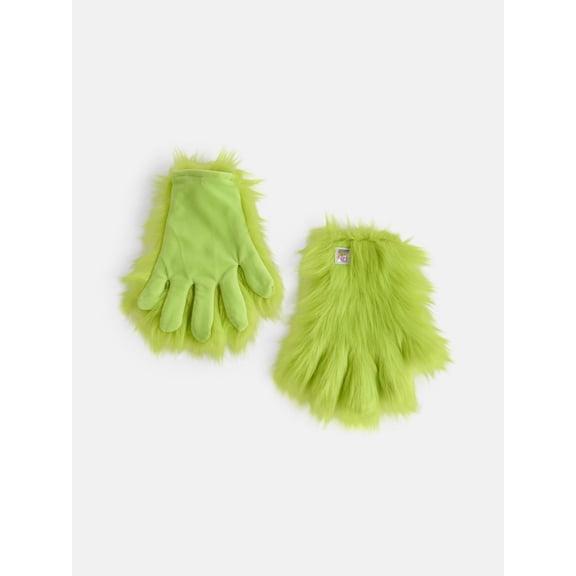 Justice Girls x Dr. Seuss The Grinch Faux Fur Gloves, Green