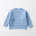 thumbnail image 4 of Cute Embroidered Sweaters Girls Casual Chunky Knit Oversized Sweater Winter Fall Pullover Tops Light Blue, 18 M, 4 of 7