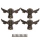 thumbnail image 1 of 4 Pcs Wooden Box Feet Vintage Bat Shape Furniture Wooden Box Gift Box Jewelry Box Four Sides Fixed Feet, 1 of 4