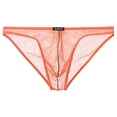 thumbnail image 2 of TANBOM Men's Breathable Nylon Mesh Triangle Brief Underwear, Orange, 1-Pack, M, 2 of 6