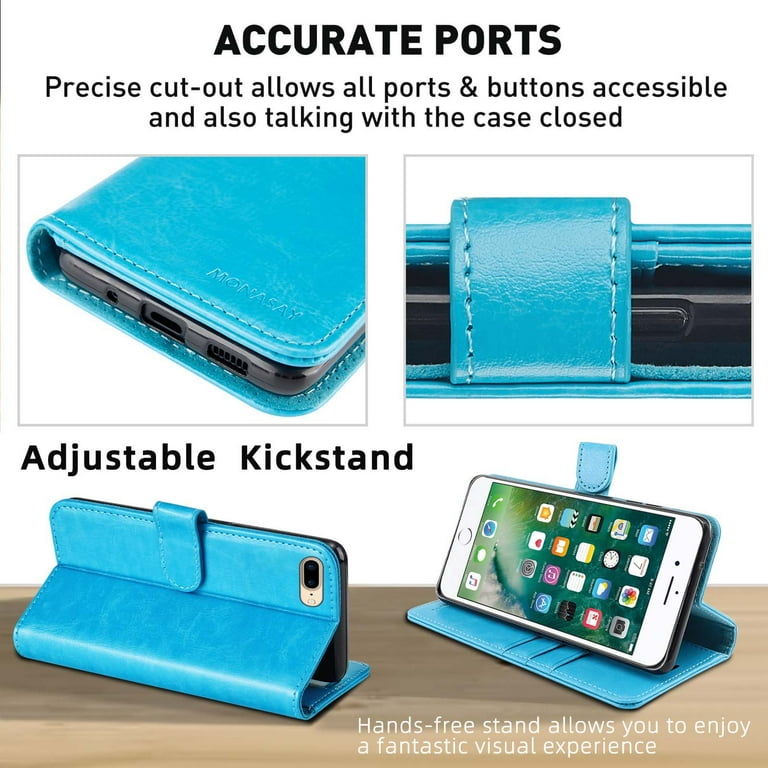 Funda Iphone Se 2022 QLTYPRI Funda Para IPhone 7 Plus 8 Plus, Tipo Cartera Con Iphone 5