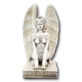 thumbnail image 3 of Statue en Résine de Lion Ailé Féminin Gardien Grecque Grecque Romaine Antique Sphinx 8"H, 3 of 9