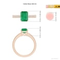 thumbnail image 4 of Angara Natural 1.5 Ct. Emerald with Diamond Classic Ring in 14K Rose Gold for Women (Ring Size: 3.5), 4 of 9