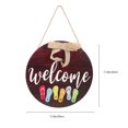 thumbnail image 4 of Welcome Porch Sign Round Wood Front Door Sign Home Wall Decor Wooden Material Decorative 1Pcs, 4 of 4