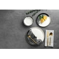 Thyme & Table Dinnerware Grey Drip Stoneware, 12 Piece Set