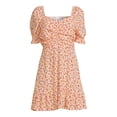thumbnail image 5 of No Boundaries Juniors’ Puff Sleeve Dress, 5 of 5