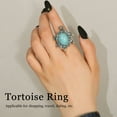 thumbnail image 4 of Anillo De Tortuga Con Diamantes De Imitación, Elegante Joyería Ajustable, Seguro, Elegante Anillo De Turquesa, Portátil Para Mujeres Para Fiesta De Halloween, 4 of 7