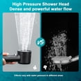 thumbnail image 4 of Shower Head with Handheld, High Pressure HeadS Pause Switch 4 Spray Modes Filter Showerhead 79 in Hose, Adhesive Wall Mount，Bracket and Replace (black), 4 of 4