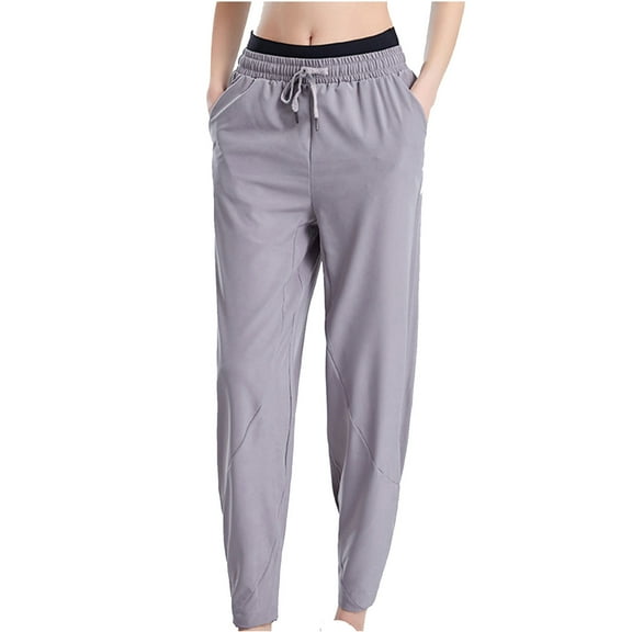 Fashion Plus Size Gym Yoga Pants for Women Two-wear Foot Mouth Hanging Feeling Sports Pants Loose Straight Casual Bottom Wide Leg Pants Bundle Foot Anti-mosquito Running Pants Save to 65% off!