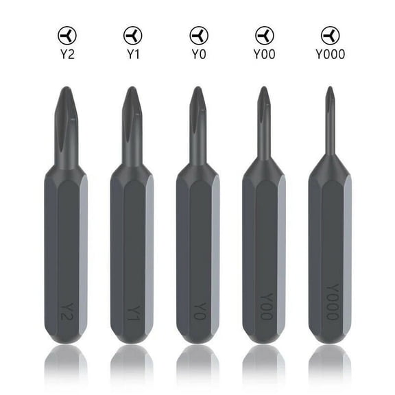 SET OF 5 TRI-WING BITS Y1 Y2 Y0 Y00 Y000 Triwing tripoint triangular micro Hex 4mm System 4 compatible for Macbook iphone samsung gear watch Nintendo Switch