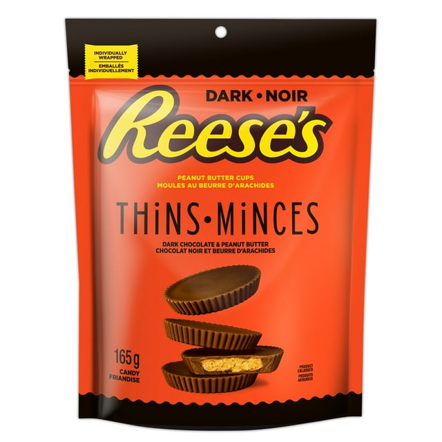 REESE’S THiNS PEANUT BUTTER CUPS Dark Chocolate, 165 g