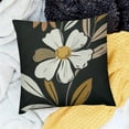 thumbnail image 2 of BANET Boho Floral Pillow Covers , Summer Spring Throw Pillows Rustic Modern Farmhouse Decorative Black Pillowcase Outdoor Cushion Case for Sofa Home Decor White, 2 of 5